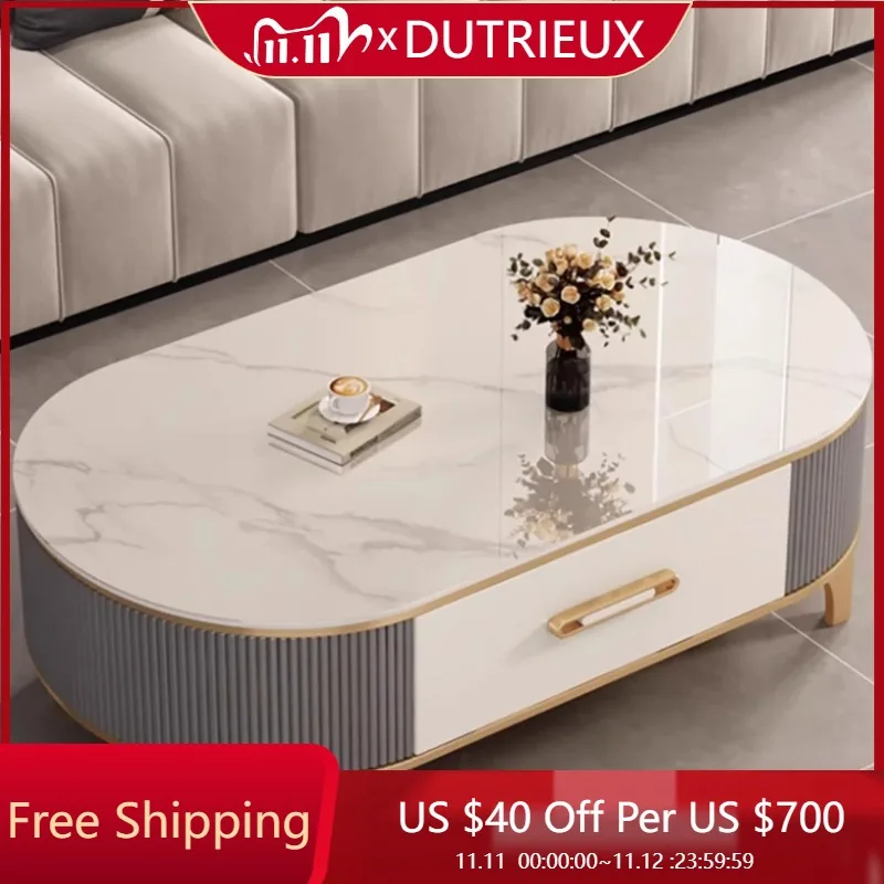 

Fashion Modern Coffee Tables Design Luxury Glam Round Interior Safe Coffee Tables Metal Unique Couchtisch Living Room Decoration