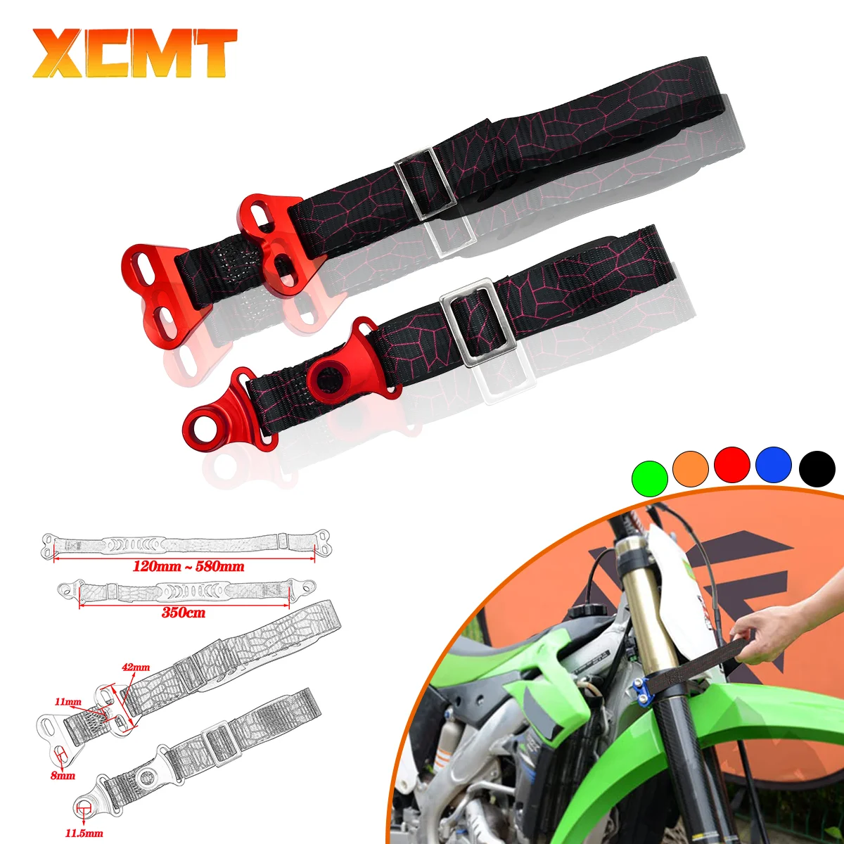 Motocross Rescue Traction Strap Pull Sling Belt Universal For YAMAHA EXC KAWASAKI SUZUKI HONDA  Motorcycle Vehicle Tools Parts