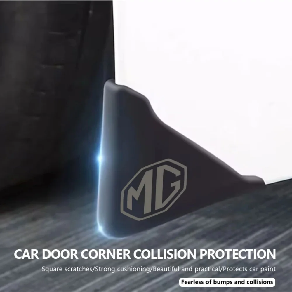 4Pcs Flexible Silicone Vehicle Door Corner Protection Sleeve Anti-Bump Guard Buffer Suitable for MG ZS HS MG3 MG4 EV MG5 MG6