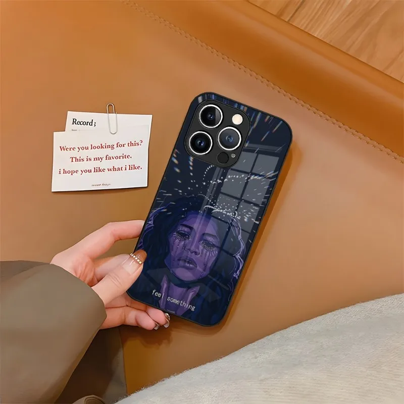 TV Show Euphoria Phone Case Tempered Glass For IPhone 13 14 12 15 11 Plus Pro XS Max Mini X XR 8 7 6s SE2020 Cover