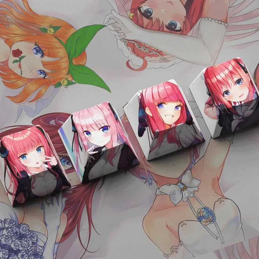 The Quintessential Quintuplets four key keycaps PBT keycaps mechanical keyboard anime customization
