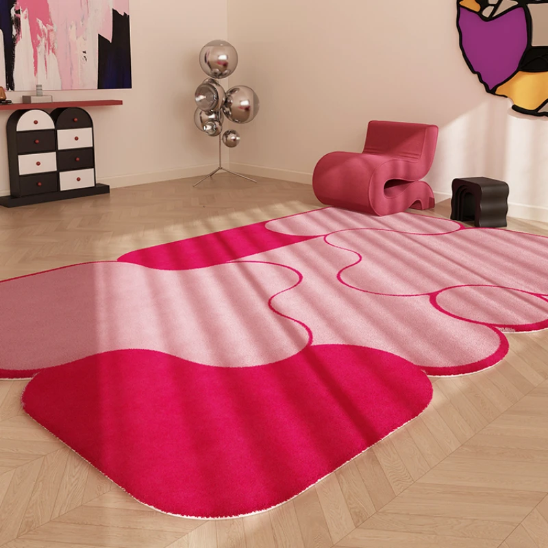 Irregular Thick Soft Plush Carpets Modern Large Area Living Room Rugs Cloakroom Dressing Table Rug Home Bedroom Bedside Carpet