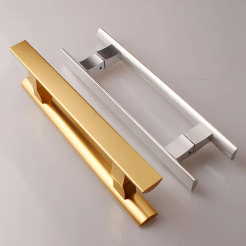 Modern and simple solid space aluminum glass door handle(D-502)