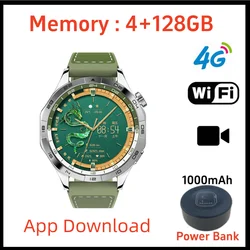 Smartwatch 4G Android 8.1 System 1.43 inch Amoled 466*466 Screen 200W Dual Camera GPS WIFI Heart Rate Smart Watch Power Bank