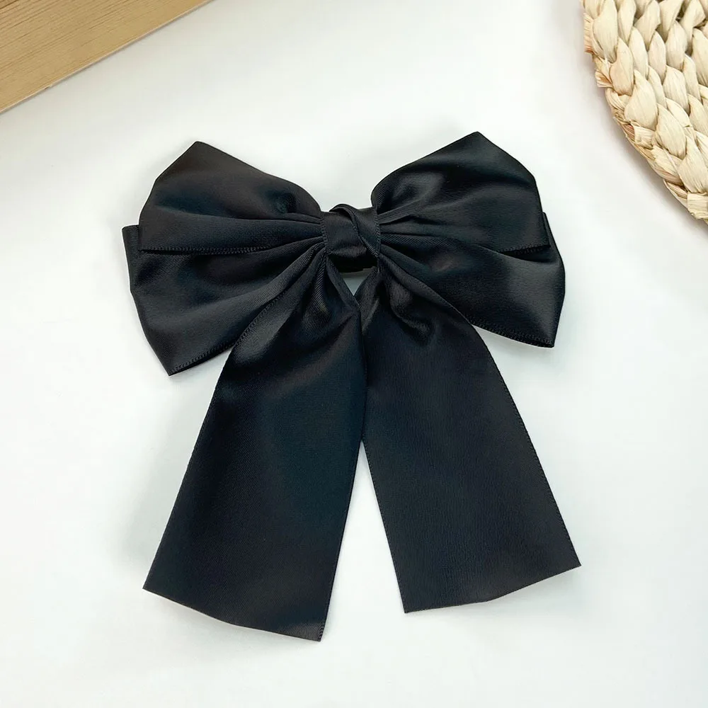Neue Große Elegante Satin-Haarspange mit Mehrschichtigen Schleifen Mehrfarbiges Glänzendes Band-Accessoire für Frauen Süße Haarstyling-Dekoration – Detail 8