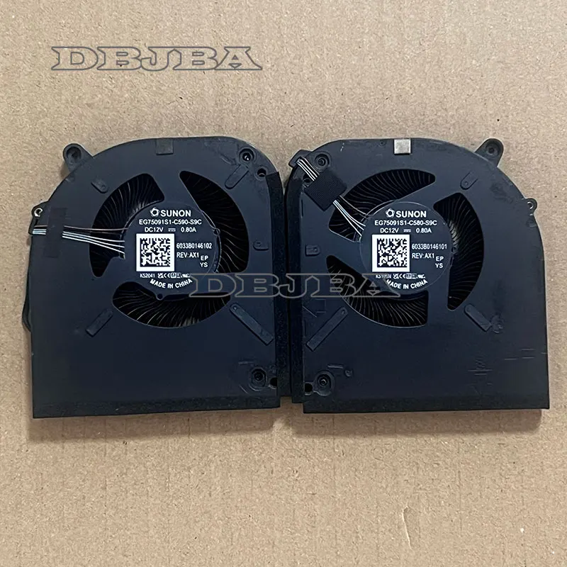 Laptop CPU GPU Cooling Fan for HP EG75091S1-C590-S9C 6033B0146102 EG75091S1-C580-S9C 6033B0146101 12V 0.8A