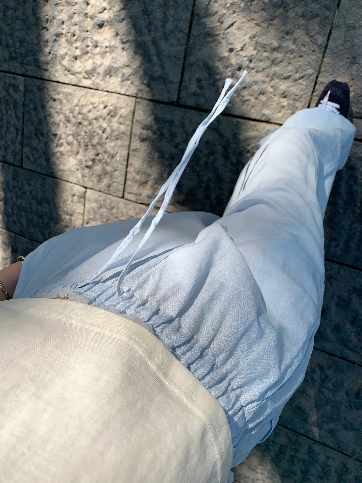 

Брюки AHY весна-лето: эластичный пояс, свободный крой, тонкие, повседневные, из хлопка и льна, прямые, комфортные, с высокой талией, длинные.