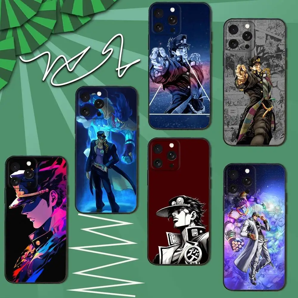 

Jotaro Kujo J-Jojos Phone Case For iPhone 16e,16,15,14,13,12,11,Pro,X,XS,Max,XR,Plus,Mini Soft Black Cover