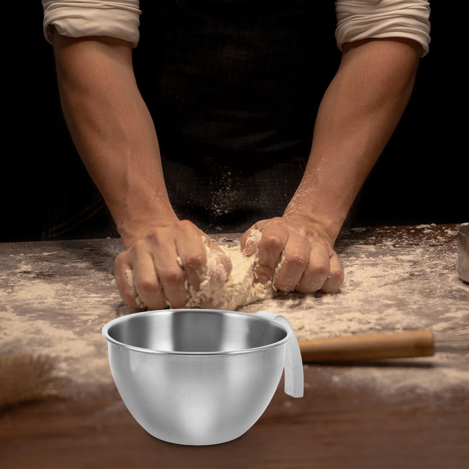 

Stainless Steel Mixing Bowl 5000Ml With Pour Spout Measuring Cup For Baking Cooking Kitchen Essentials Mixing Pitcher