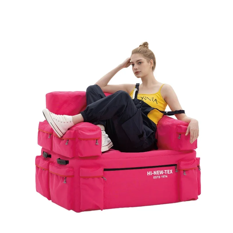 Inflatable sofa music festival single air inflatable pad household lazy recliner outdoor camping