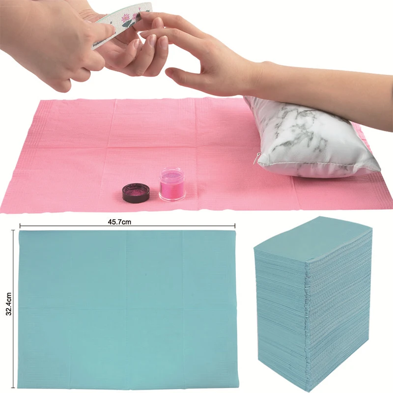 125 Stück Tattoo Clean Wipes Pad Maniküre Reinigung Hand matte Einweg Hand kissen halter Tischdecke