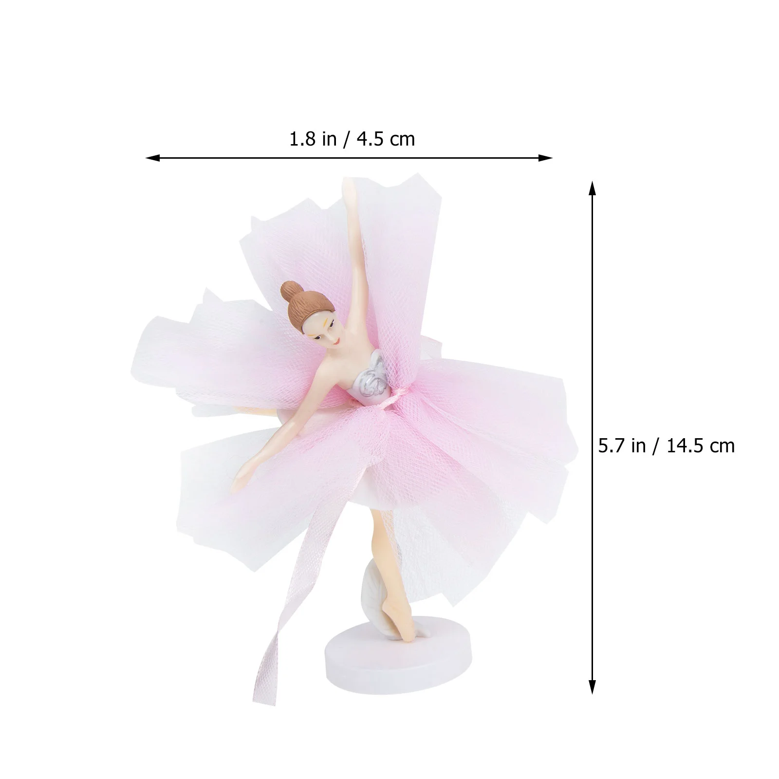 Ensemble d'accessoires d'anniversaire pour fille, décoration de gâteau, séparés euse de ballet 3D, 3 ensembles