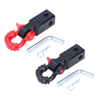 2in Universal Shackle Hitch Hook Receiver High Strength Steel Tow Hitch Receiver For Cars Trucks Jeeps