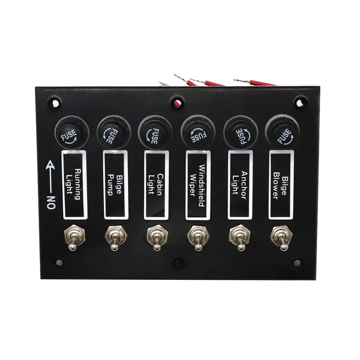 

6 Gang DC 12V/24V Fused ON/OFF Toggle Switch Panel for Marine Boat Caravan RV with 6 Screws Car