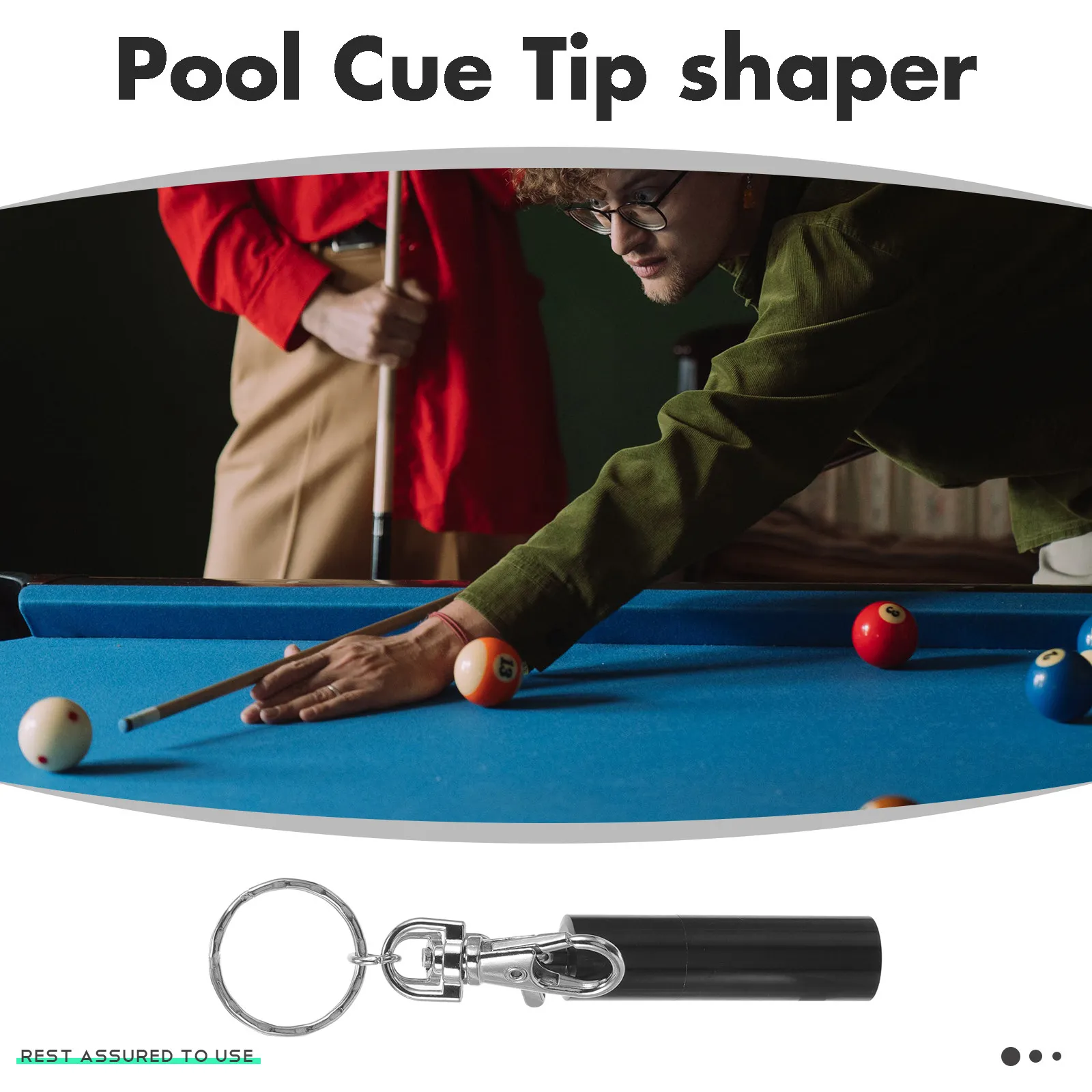 

Pool Cue Tip Shaper Heavy Duty Stainless Steel Billiard Repair Tool Snooker Cue Head Tip Reshaping Tool Pool Sticks for Adults