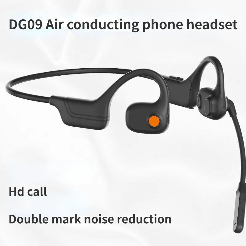 Bluetooth 5.3 Headset with Boom Microphone DSP Noise Cancelling Wireless Headset Open Ear Comfort Headphones for Office Driving