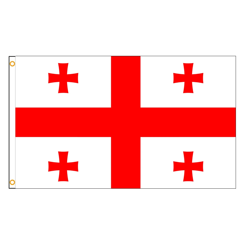3x5 Ft Georgia Flag Vivid Color and Fade proof Sakartvelo Flags Polyester with Brass Grommets 3 X 5 Ft