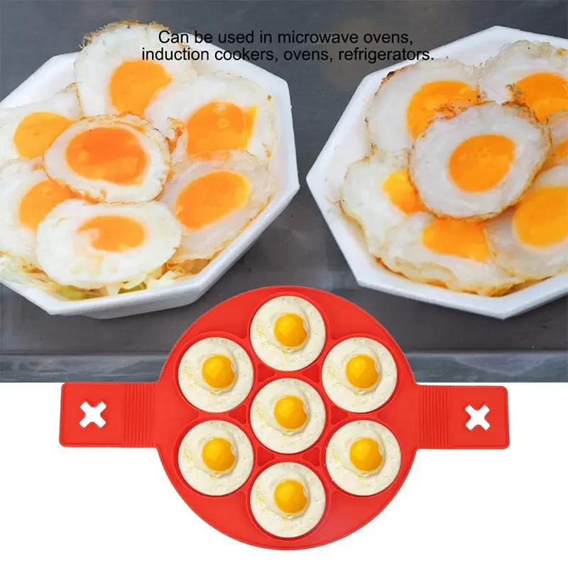 Silicone Pancake Egg Ring Maker Nonstick Cooking Tool Round Pancake Maker Egg Cooker Pan Flip Eggs Mold Kitchen Baking Tools