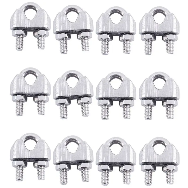 

A02M-12 шт. Зажимы-кронштейны из нержавеющей стали для тросов 5/32 дюйма (4 мм)