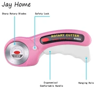 45mm Rotary Cutter with 5pcs Replacement Blades & Sewing Clips & Fabric Marker Pen for DIY Sewing Fabric Leather Quilting 3