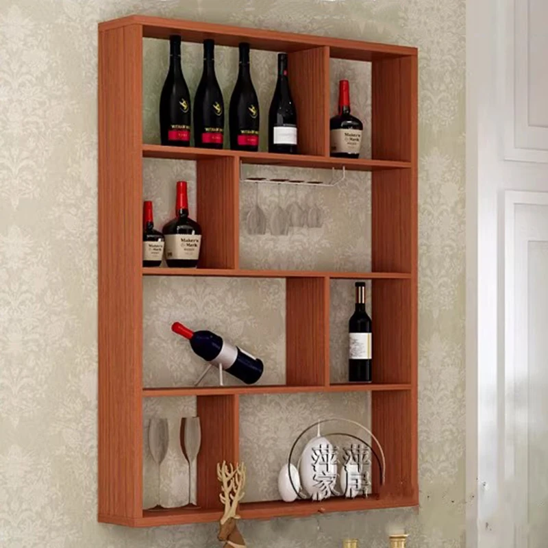 Modern Wood Wine Cabinet Shelves Living Room Kitchen Storage Restaurant Display Bar Cabinet Luxury Repisa Furniture For Room 5