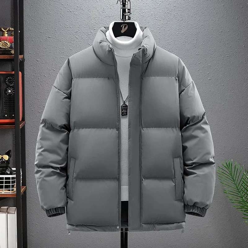 Winter Trendy Brand Stand-up Collar Loose Winter Coats Warm Cotton-padded Coat Teenager Cold-proof Large-sized Coats