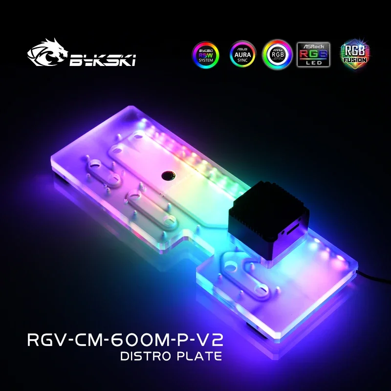 

Bykski Acrylic Distro Plate / Board Reservoir for Cooler Master SL600M Computer Case / Combo DDC Water Pump / RGV-CM-600M-P-V2