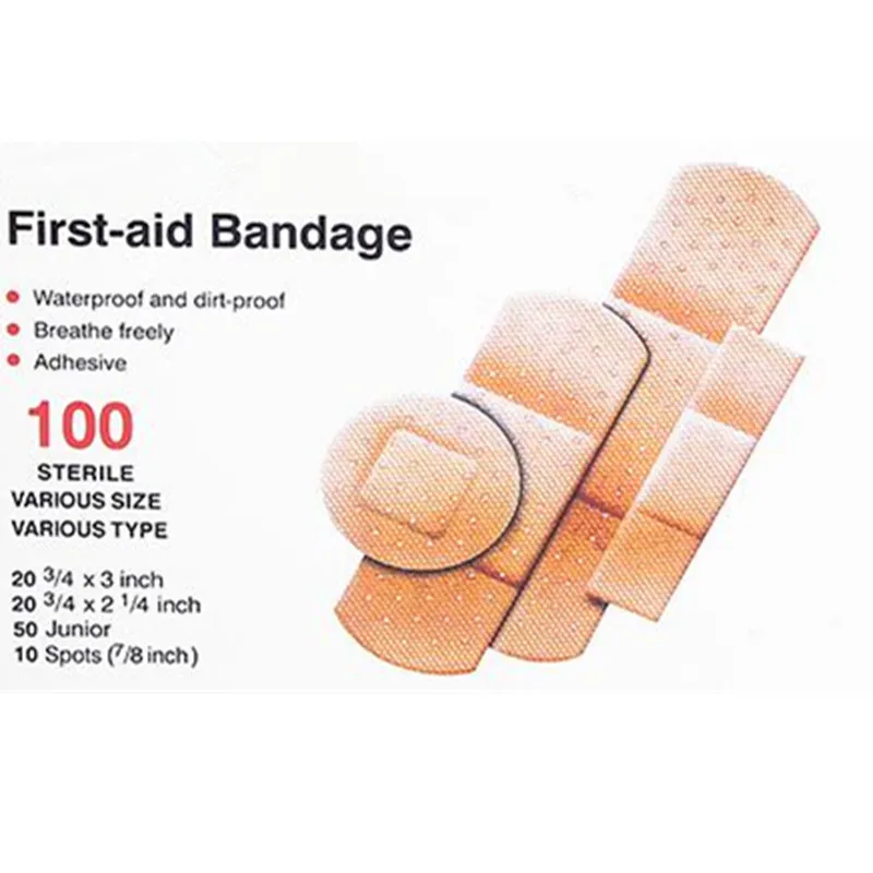 100pcs/pack Wunde Dressing Band Aid Atmungs Erste Hilfe Medizinische Überleben Klebstoff Bandage für Reise Camping Sprots Woundplast