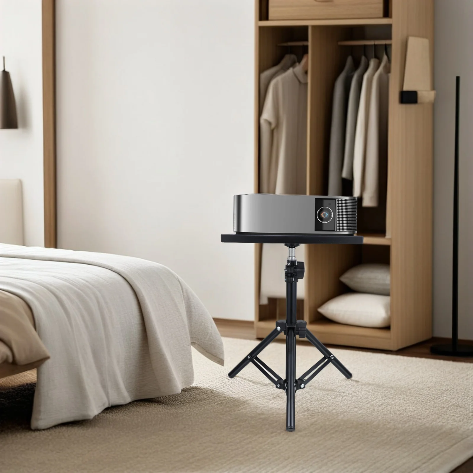 

Projector Bracket Adjustable Tripod Stand Laptop Tray Holder for Vertical Black Height Lift