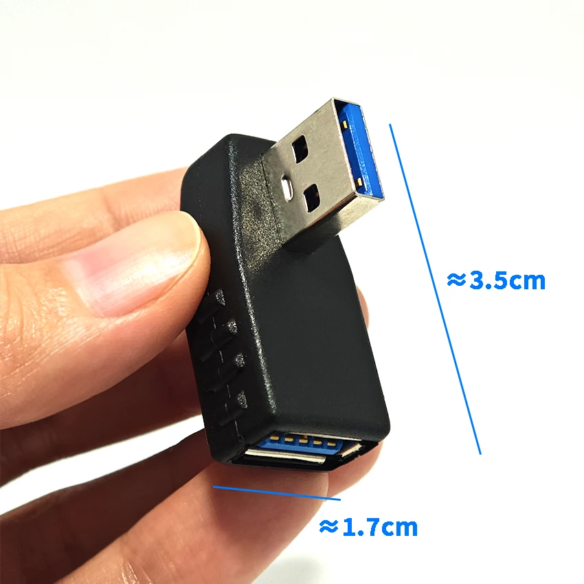 Right Angle USB Male-to-Female Data Extension Computer Adapter L-type 90 Degree Up Down Left Right Bend PLUG USB for Laptop/PC