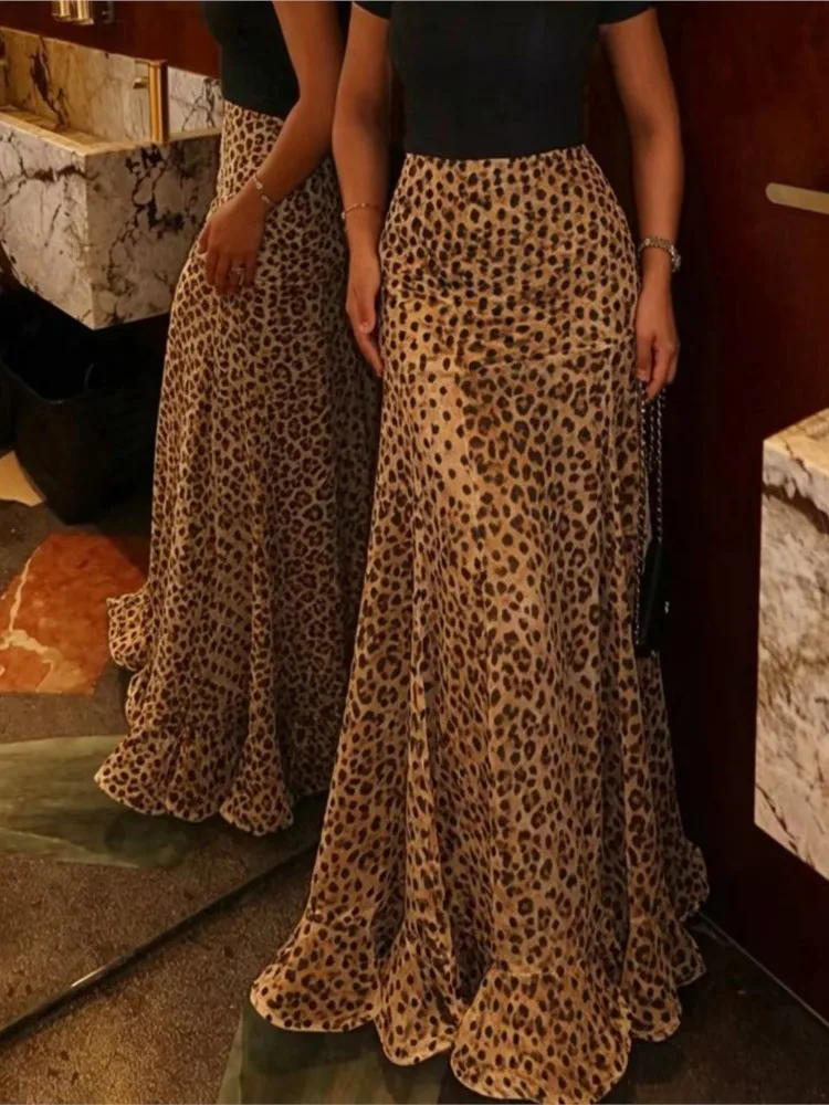 Seoulish Vintage Polka Dot Satin Mermaid Skirts for Women 2026 New Spring Summer High Waist Casual Mid Length Women's Skirts