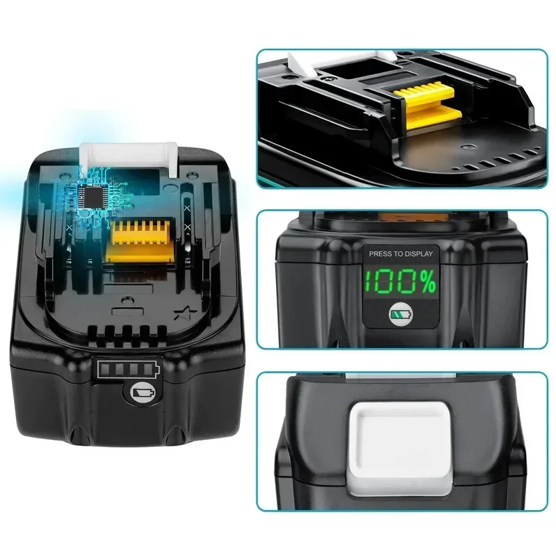 Makita 100% Original 18V 6000mAh Lithium-ion Rechargeable Power Tool 18V Replacement Battery BL1860 BL1830 BL1850 BL1860B