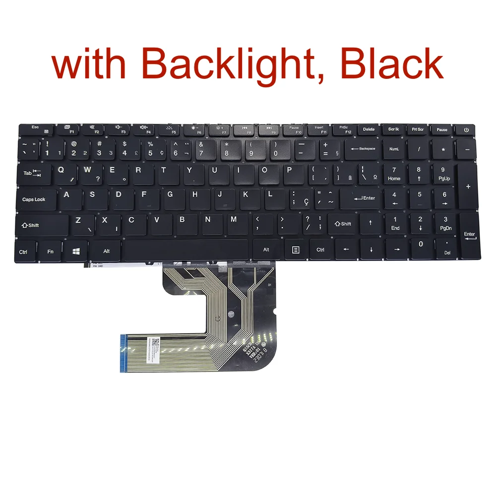 

PT-BR Brazil US Backlit Keyboard for Teclast F15 Plus TB06 Taidian Notebook, LUMUS NOVA NR15JH Keyboard MB3661003 MB3661001 New