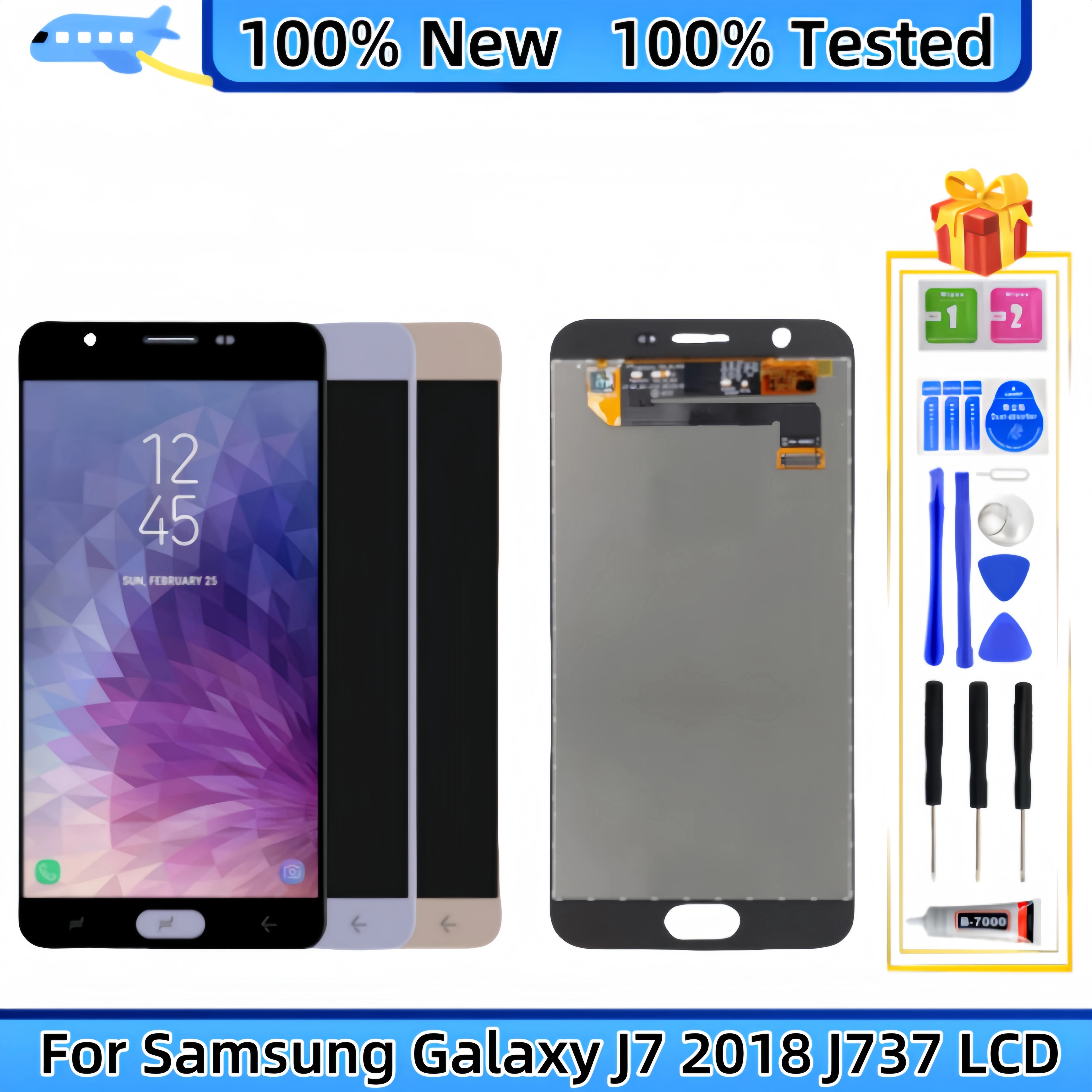 

LCD Display Touch Screen Digitizer Assembly Replacement, Samsung Galaxy J7 2018, J737, SM-J737F, J737G, J737V, J737U, J737T