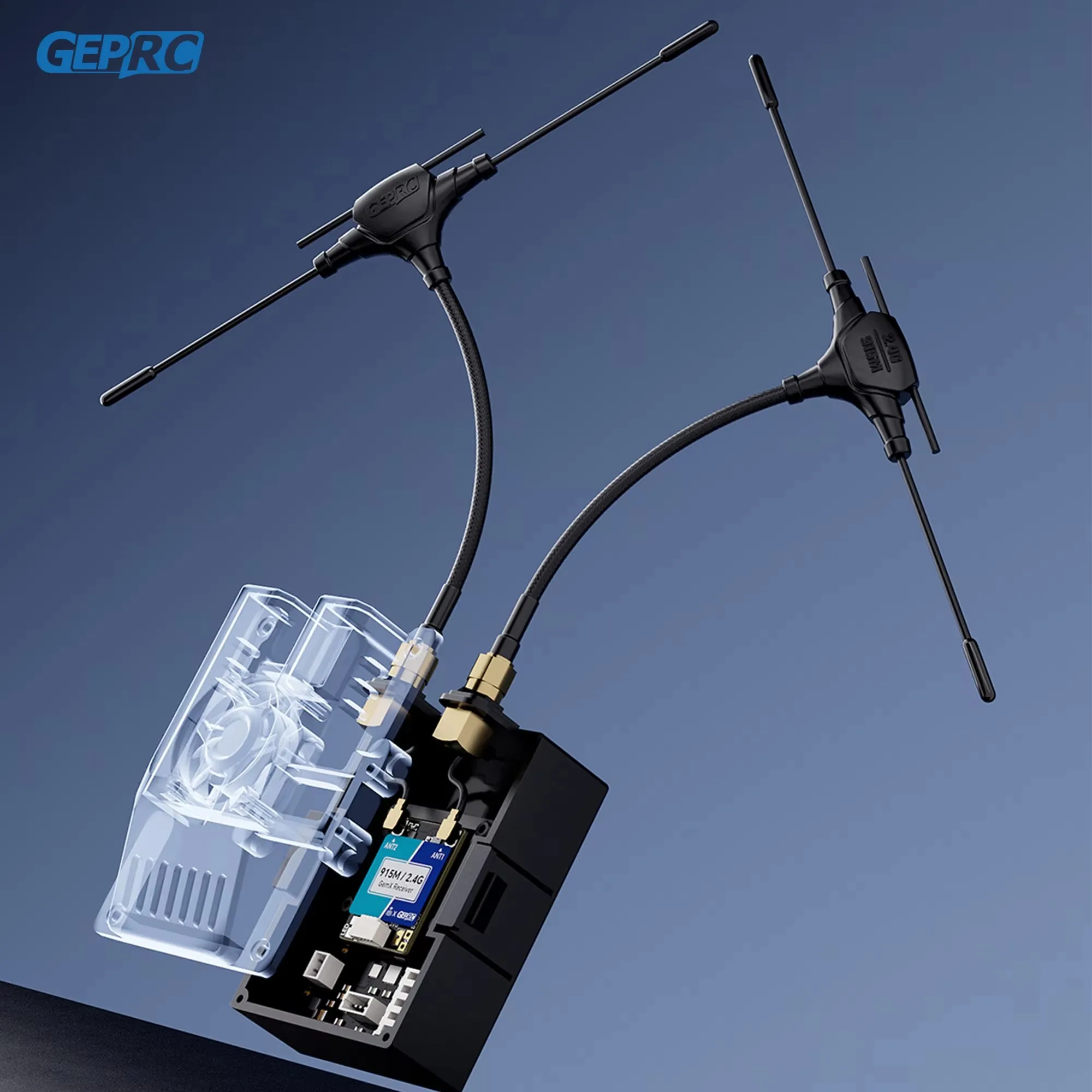 GEPRC ELRS 915M/2,4G Gemini Xrossband receptor TX módulo Dual-RF Chip 1000Hz DIY FPV Quadcopter piezas de Dron de estilo libre de largo alcance