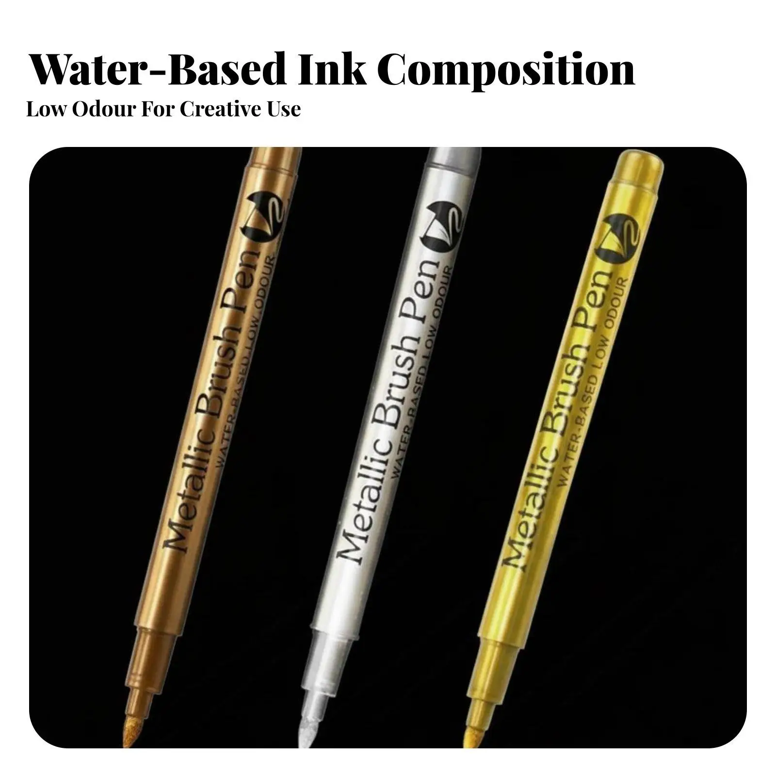 Metallic Paint Marker Pen Set Shimmering Ink for DIY Crafts Card Making Scrapbooking Coloring Books Adult Art Supplies Creative