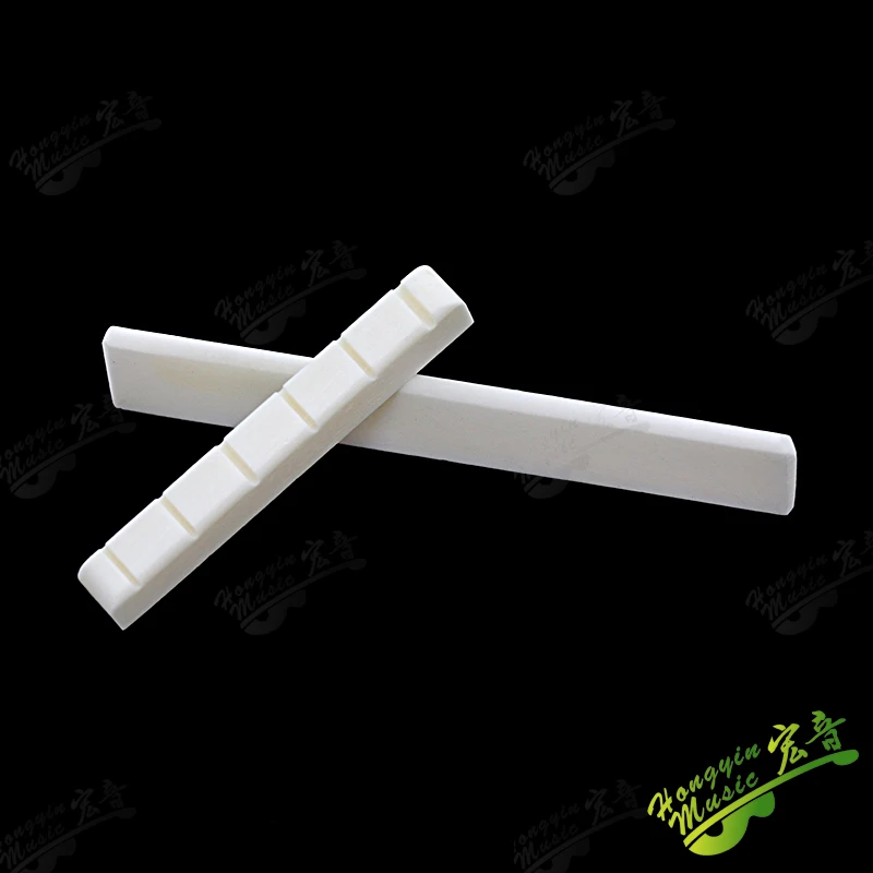 HUATOOL Classical Guitar OX Bone Nut 52MM*6MM*9MM 80*10*3 Made of Real OX Bone Bridge, String Pillow