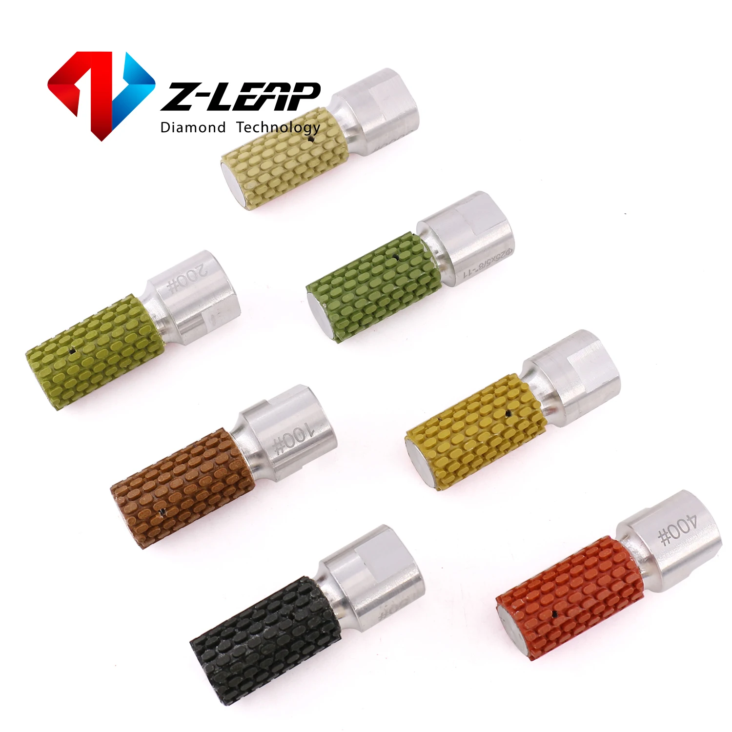 Imagem -02 - Z-leap Pcs Polegada de Diamante Cilindro de Roda 25 mm M14 ou 811 Rebolo para Polimento de Tambor Fio Buraco Pia de Mármore Pedra de Granito