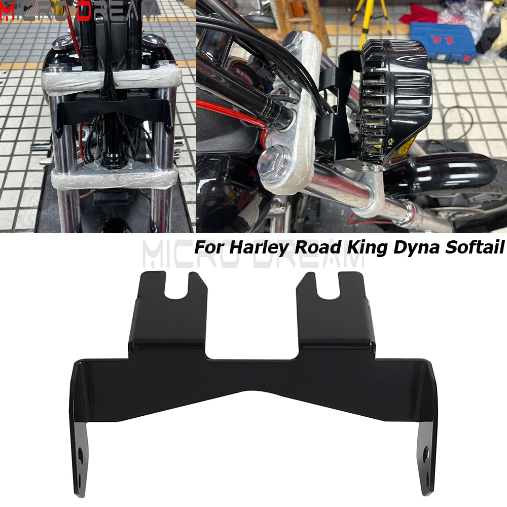 

Motorcycle Front Headlamp Mount For Baja LP9 Headlight Bracket For Harley FLFBS FXBR FXBRS FXFB FXLR 2018-2025 Road King 2014-25