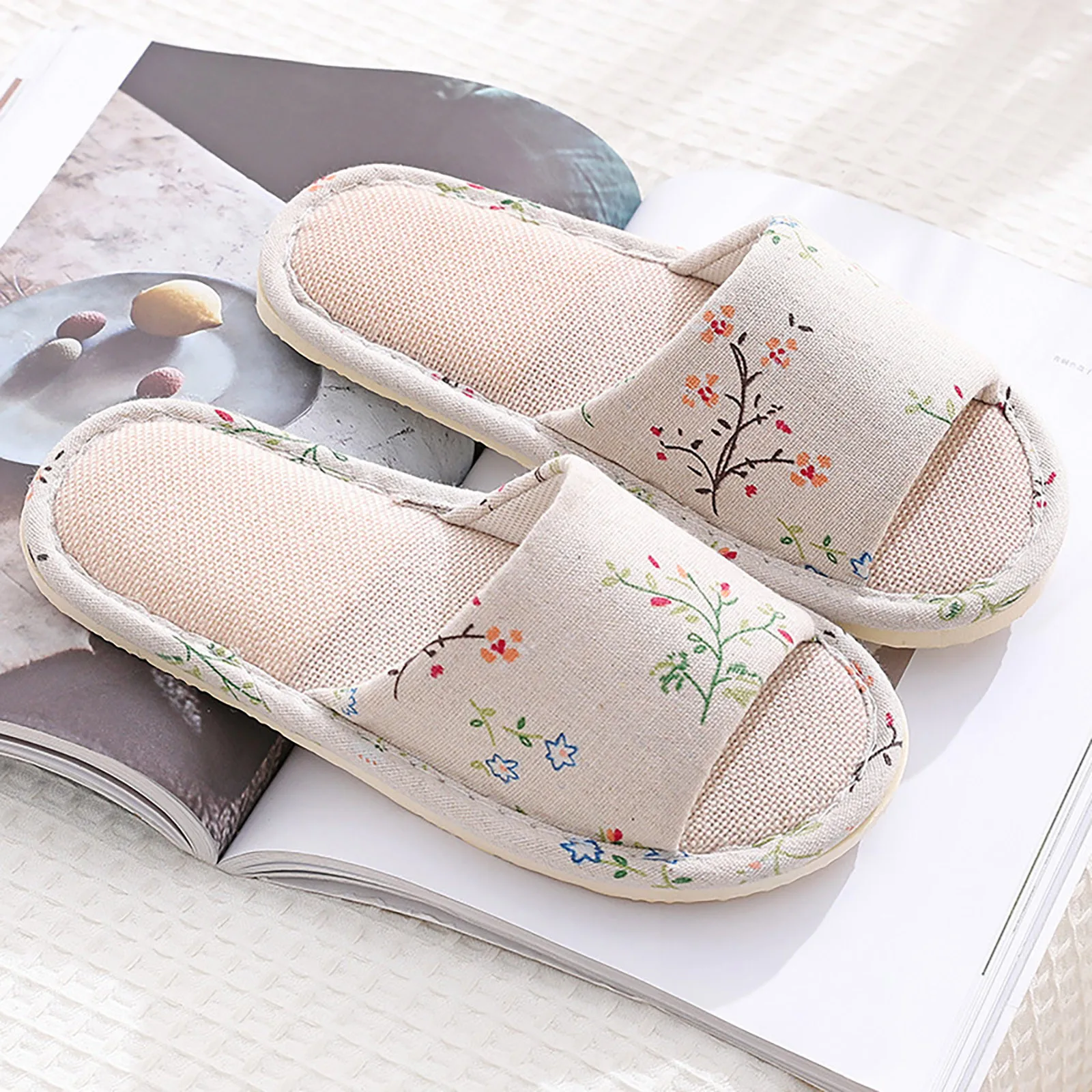 New Foam Bottom Linen Slippers Female Home Summer Spring And Fall Seasons Japanese Wooden Floor Non Slip Cotton Linen Slippers