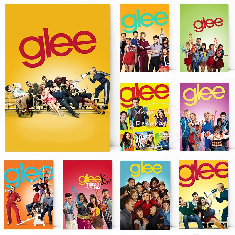 Póster de la serie de televisión Glee Classics de género de comedia Musical e lienzo impreso, imágenes artísticas de pared para sala de estar, regalos de decoración del hogar