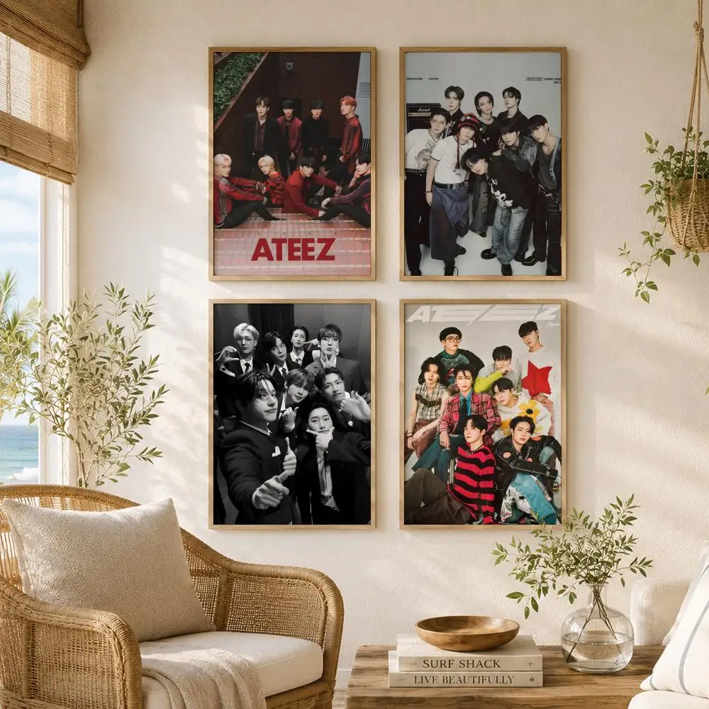 K-Pop Boy Group A-ATEEZ Poster Versatile HD Waterproof Wall Art Self-Adhesive Decor for Any Space Ideal Gift - view 3