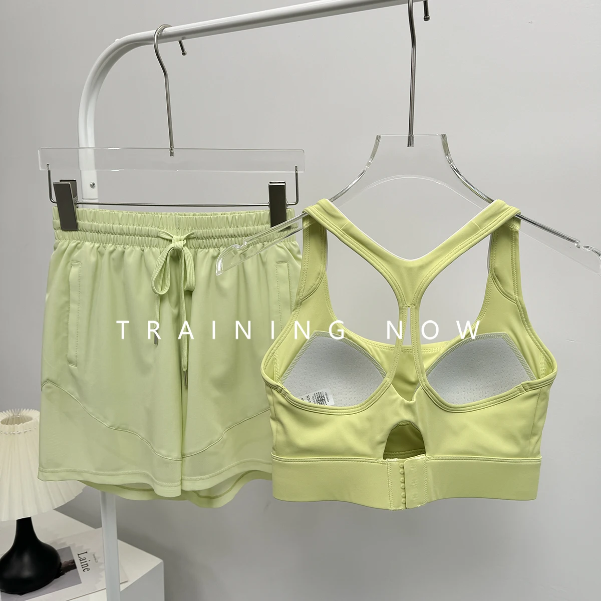 

Morning jogging suit for women summer 2025 new fashion sports beauty back gathering bra yoga fitness quick-drying suit shorts