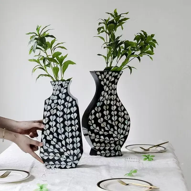 39x21cm French Style Ceramic Vase Elegant Home Decor Ornament for Living Room Table Centerpiece Modern Minimalist Art