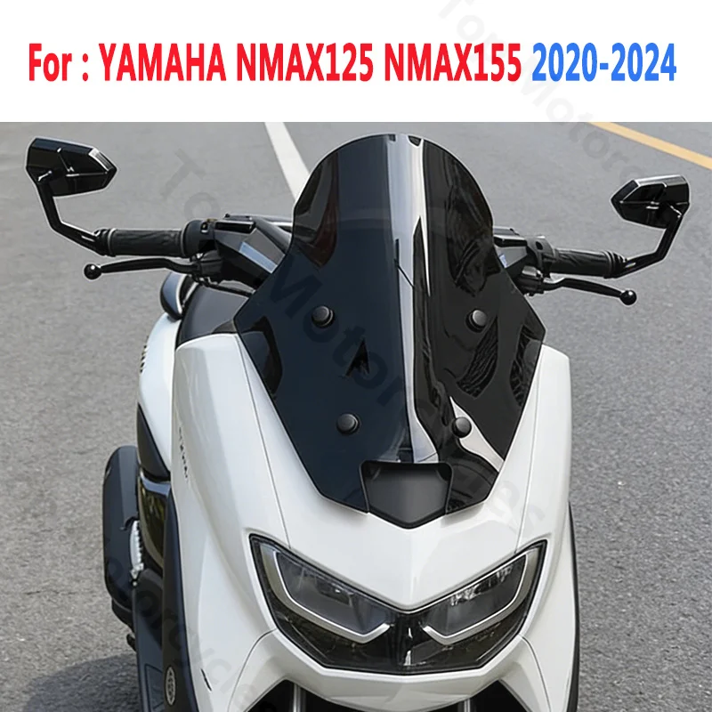 

Windshield For YAMAHA NMAX125 NMAX155 NMAX 125 155 Motorcycle Sport Windscreens Wind Deflectors Black 2020 2021 2022 2023 2024