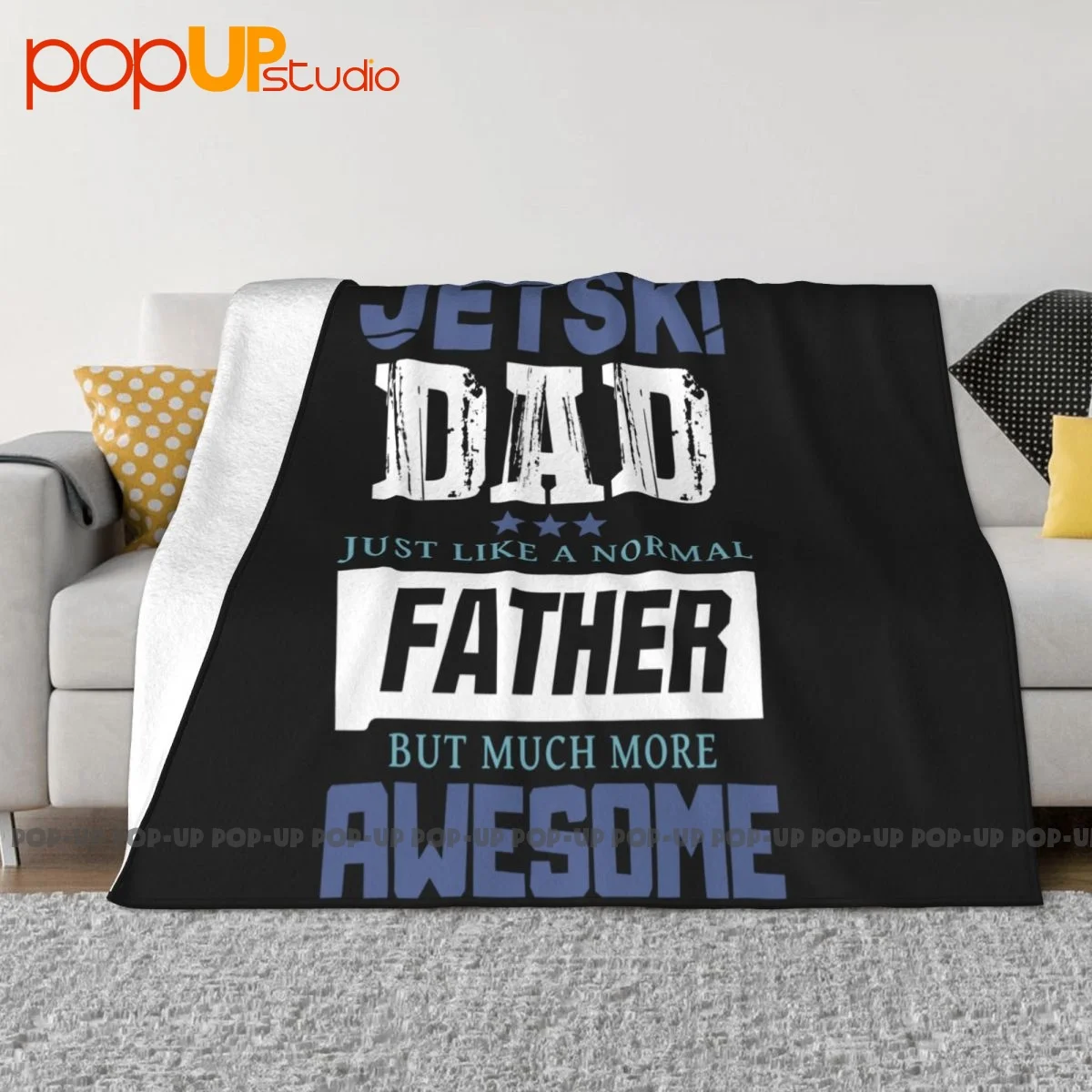 Jetski Dad Fathers Day Jet Ski Blanket Luxury Sofa Bed Lightweight Bedding Travel Mechanical Wash