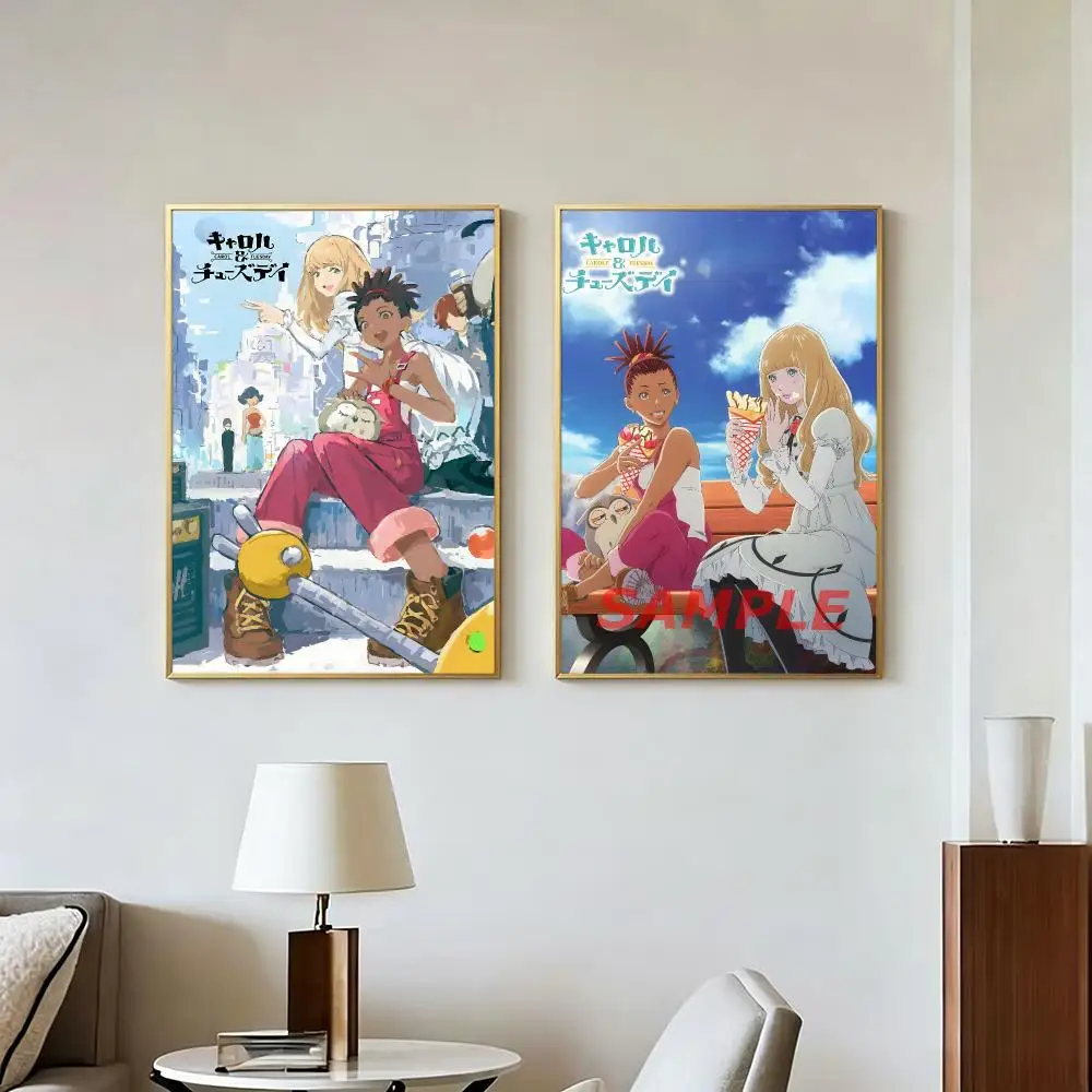 Music Popular C-Carole & Tuesday Poster Peel And Stick Wall Art Self Adhesive PP Waterproof Wall Decor Living Room Bedroom Gift