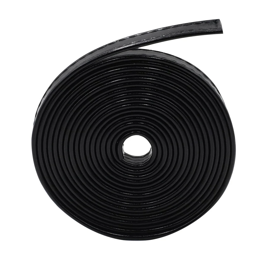 1 Roll 3 Meters PU DIY Sewing Pouch Strip Accessories Double-side Route Line Strap for Sewing Bag Supplies (Blac