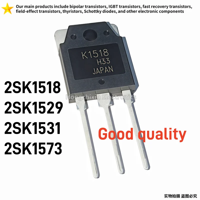 10PCS MOSFET 2SK1518 2SK1529 2SK1531 2SK1573 TO-3P N-Channel Field Effect Transistor For Audio Amplifier Inverter Repair