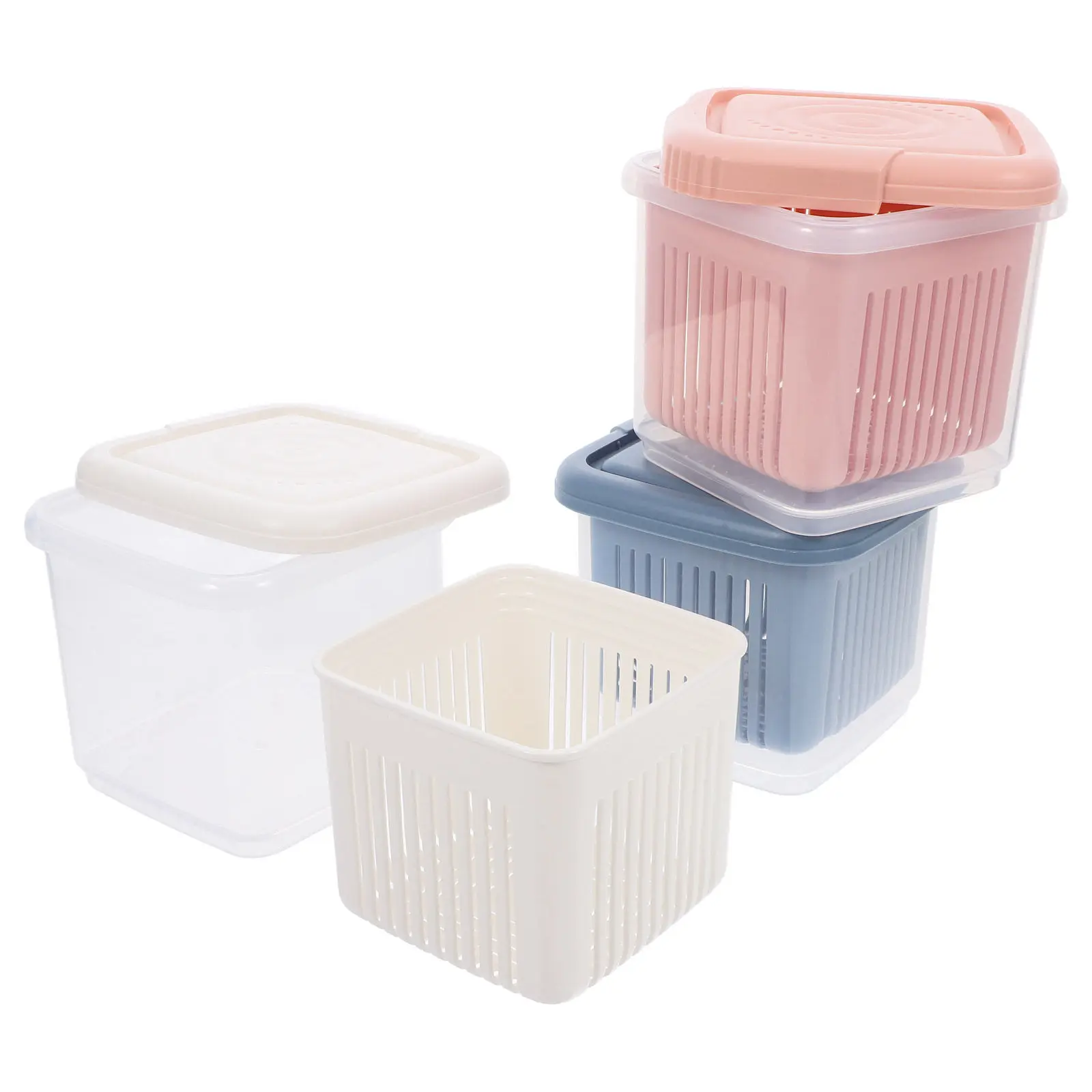 

Набор из 3 прозрачных герметичных контейнеров для хранения продуктов, прочные многофункциональные кухонные емкости для дома